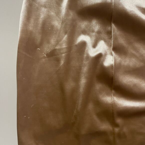 Better Be Champagne Gold Asymmetrical Bodycon Dress Size M - Picture 7 of 12